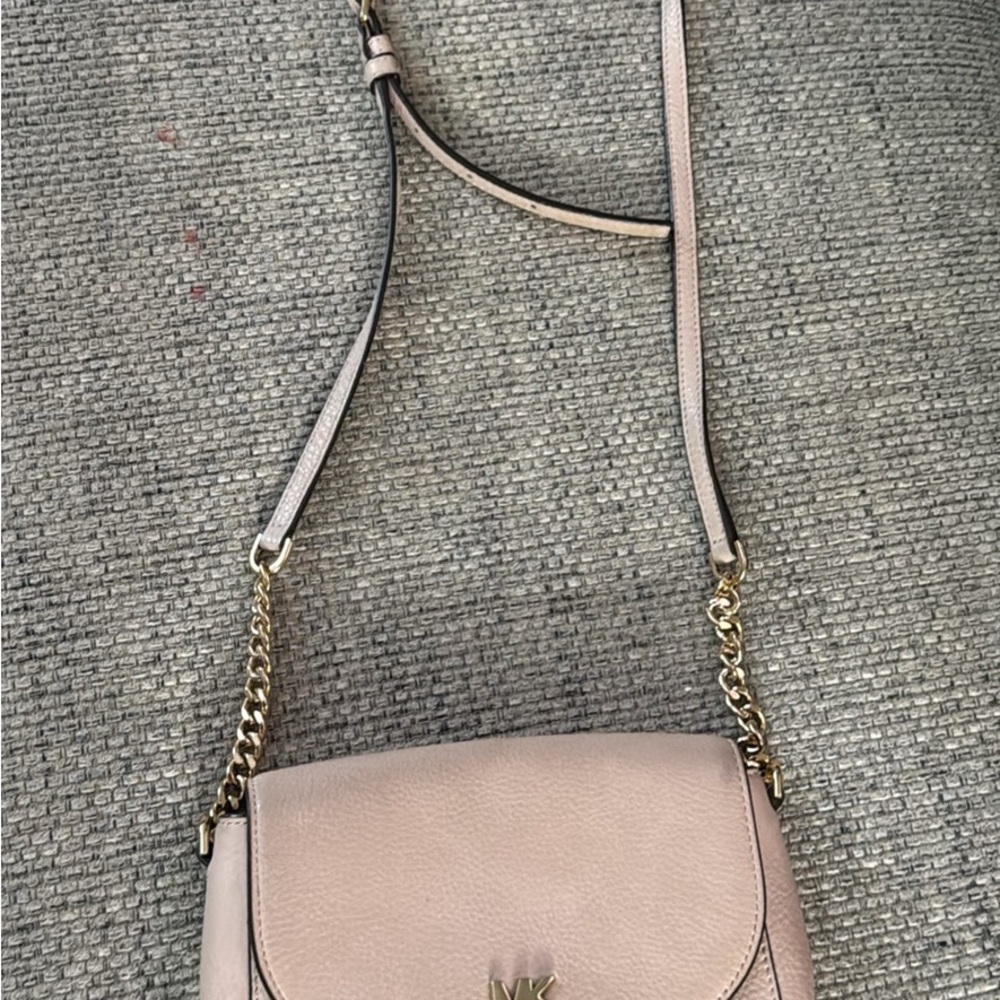 Michael Kors Blush Crossbody Bag with Gold Accents